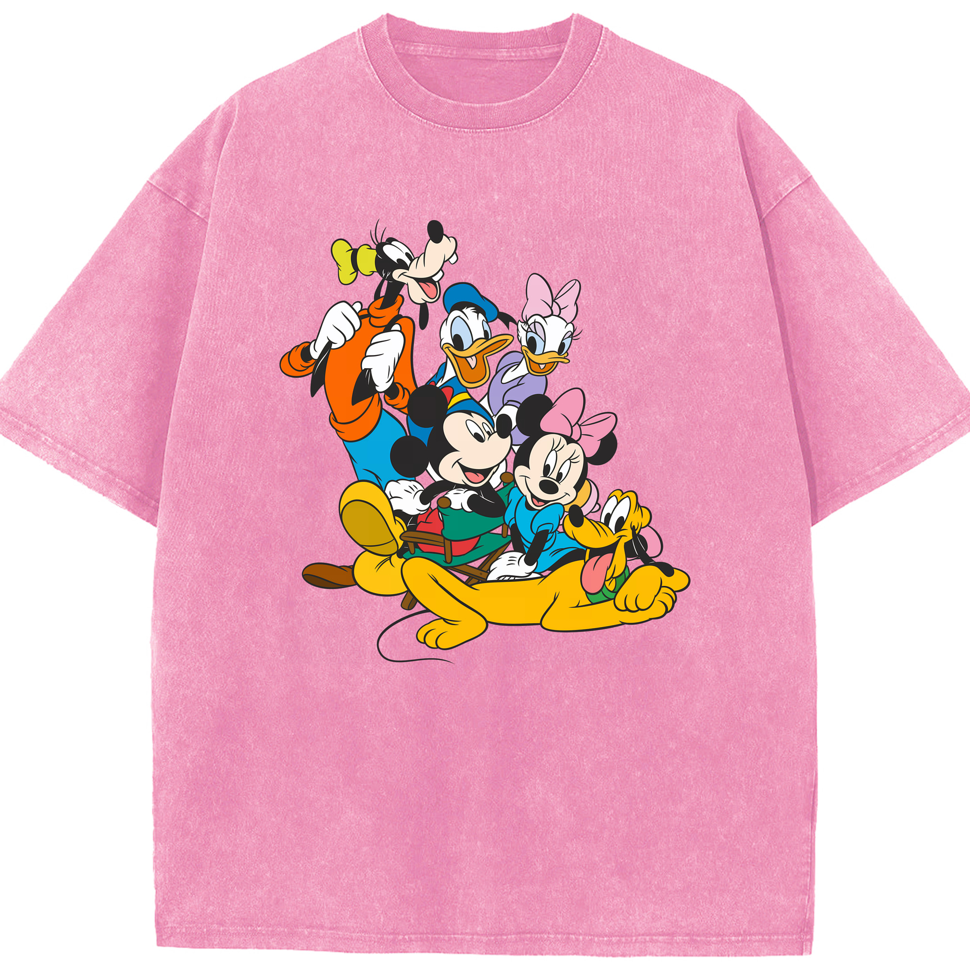 （画像用） ミッキーマウス Mickey Mouse 綿100% ヴィンテージ風 半袖Tシャツ（フロントプリント）